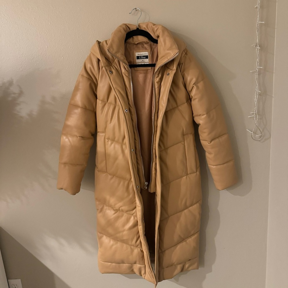 Abercrombie and Fitch Vegan Leather Puffer